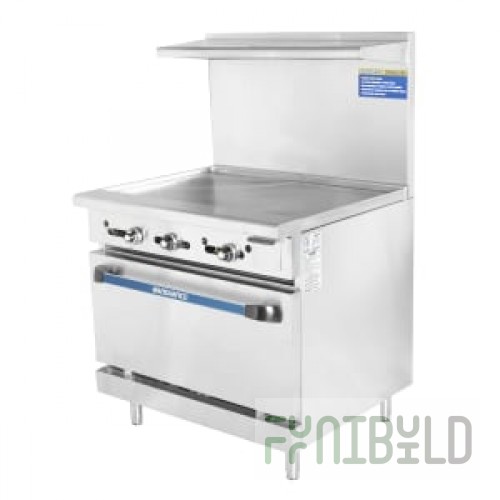 Turbo Air TARG-24G4B_NAT 48 Inch Gas Range with 4 Burners 32000 BTU and 2 Ovens