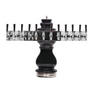 Micro Matic CT400E-12KR Width 12 Faucets Glycol Cooled Draft Beer Tower Ceramic