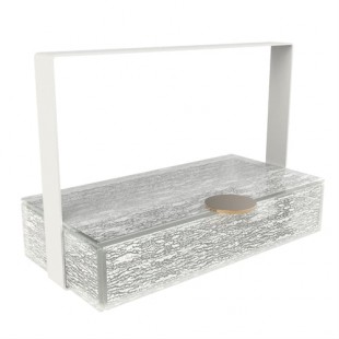 BauscherHepp SC-18-12-CR422-W 59 Oz Utensil Holder Display Caddy Metal White