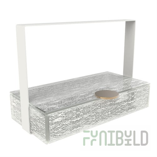 BauscherHepp SC-18-12-CR422-W 59 Oz Utensil Holder Display Caddy Metal White