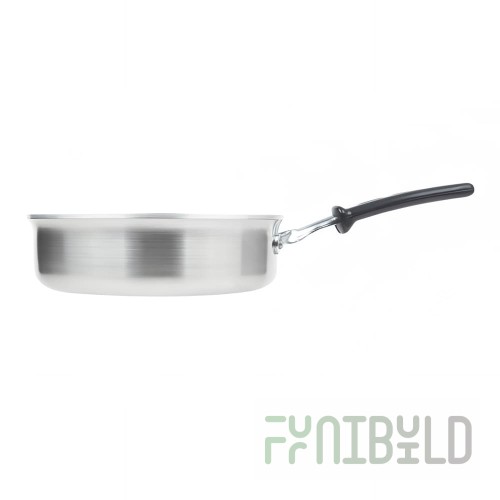 Vollrath 77744 2 Quart Stainless Steel Gas 3-Ply Saute Pan with Silicone Handle