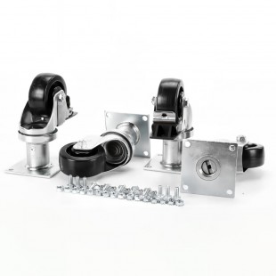 ANETS B3901501 6 Inch Caster Set 2 Locking 2 Non-locking Durable Casters ANETS B3901501 6 Inch Caster Set 2 Locking 2 Non-locking Durable Casters