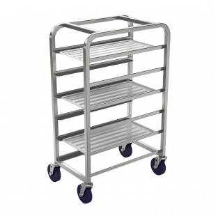 Winholt AL-1810B-2LC 26 Inch Mobile Pan Rack Aluminum Open Sides with Locking Casters Winholt AL-1810B-2LC 26 Inch Mobile Pan Rack Aluminum Open Sides with Locking Casters