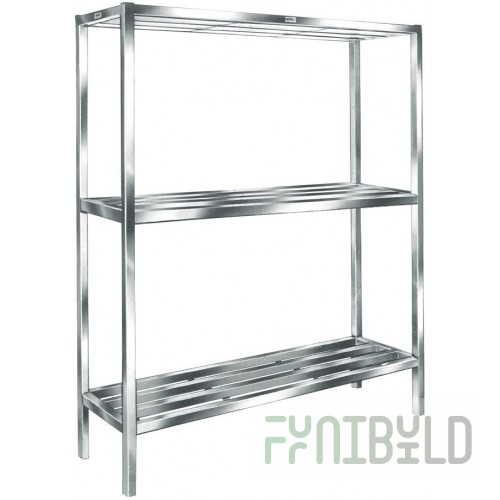 Winholt ALSTB-48-320-CM 48 Inch T-bar Shelving Unit with 3 Shelves Aluminum