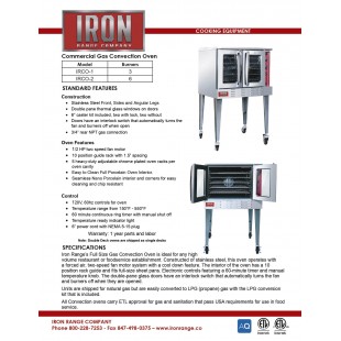 Iron Range IRSK Stacking Kit Includes: Casters & Single Point Gas Connection (for IRCO-1 & IRCO-2) Iron Range IRSK Stacking Kit Includes: Casters & Single Point Gas Connection (for IRCO-1 & IRCO-2)