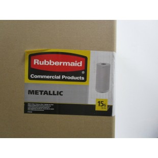 Rubbermaid FGCC16SSSGL 15 Gallon Open Top Trash Receptacle Steel Satin Stainless Rubbermaid FGCC16SSSGL 15 Gallon Open Top Trash Receptacle Steel Satin Stainless
