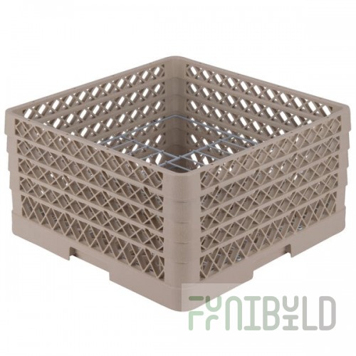 Vollrath PM1510-4-06 9 Inch Plate Crate Dishwasher Rack with Extenders and Dividers