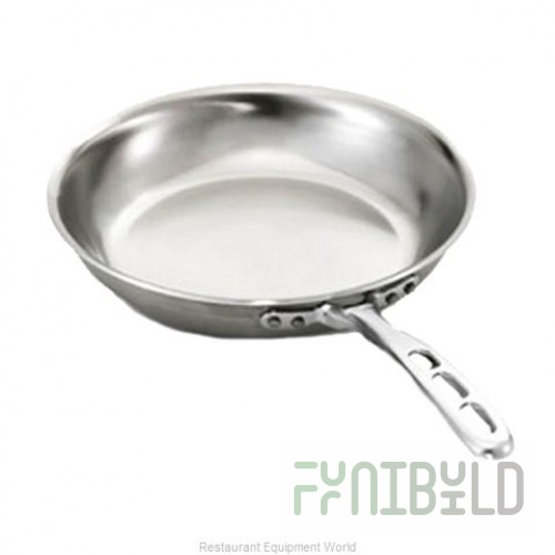 Vollrath 69210 10 Inch Diameter Fry Pan Induction Ready Stainless Steel Riveted Handle