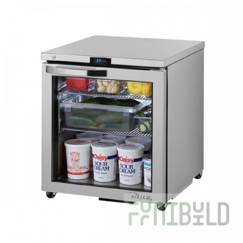 True Refrigeration TUC-27G-ADA-HC~FGD01 27.63 Inch Refrigerator Gas Undercounter with Glass Doors