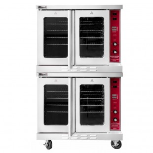 Migali Industries C-CO2-NG 24 Inch Gas Double Convection Oven Stainless Steel