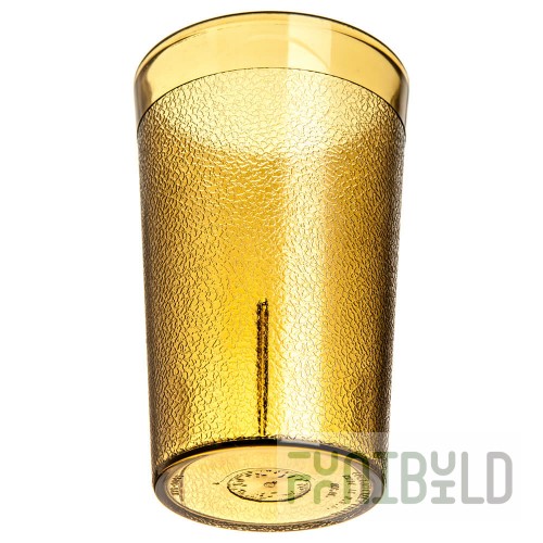 Carlisle 550613 9-1/2 Oz Amber Stackable Tumbler Textured SAN Plastic