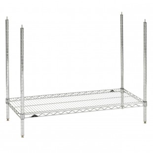 Metro HS-1842LEGKIT-S Legs Chrome Plated Freestanding Kit with Shelf Metro HS-1842LEGKIT-S Legs Chrome Plated Freestanding Kit with Shelf