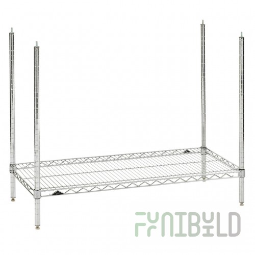 Metro HS-1842LEGKIT-S Legs Chrome Plated Freestanding Kit with Shelf