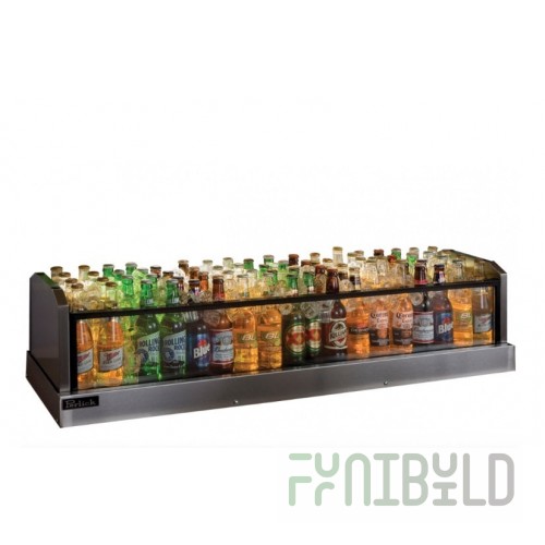 Perlick GMDS14X60 60 Inch Ice Display Bar with Glass and Stainless Steel