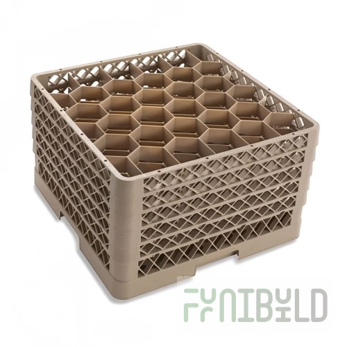 Vollrath TR12HHHHHH 19-3/4 Inch Full Size Rack with 30 Compartments Co-polymer Plastic