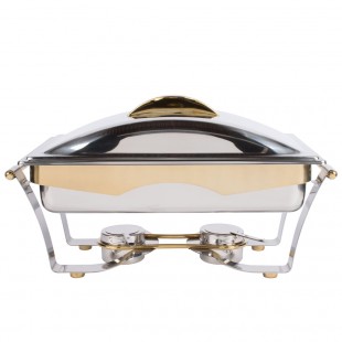 Vollrath 48322 9 Quart Chafing Dish Rectangle Canned Heat Stainless Steel with Rack Vollrath 48322 9 Quart Chafing Dish Rectangle Canned Heat Stainless Steel with Rack