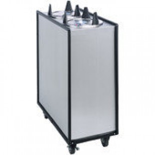 APW Wyott ML4-5 Diameter 5 Inch Dish Dispenser Mobile Enclosed Cabinet Stainless Steel