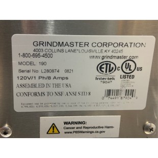 Grindmaster Cecilware 190-SS 8.5 Inch Single Portion Coffee Grinder with Adjustable Settings Grindmaster Cecilware 190-SS 8.5 Inch Single Portion Coffee Grinder with Adjustable Settings