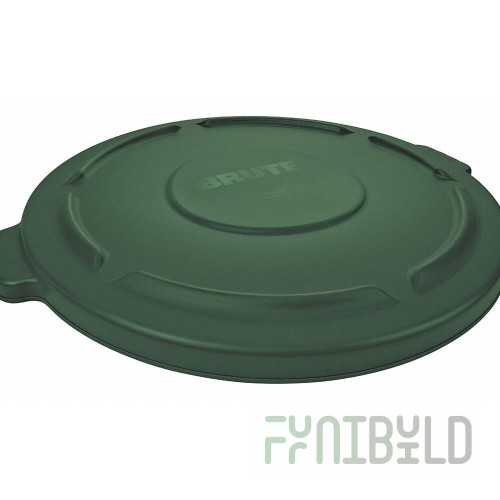Rubbermaid FG263100DGRN 22-1/4 Inch Trash Receptacle Lid Dark Green Plastic