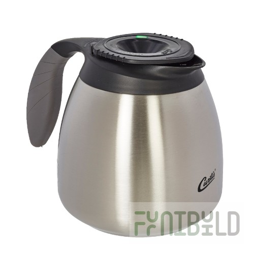 Curtis TFT642H 64 Oz Coffee Decanter Brew-Through with Indicators Stainless Steel Black