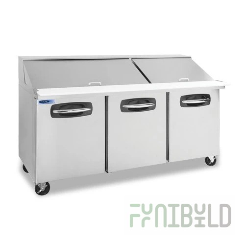 Nor-Lake NLSMP72-30 72 Inch AdvantEDGE Mega Top Sandwich Salad Prep Unit 19.2 cu ft