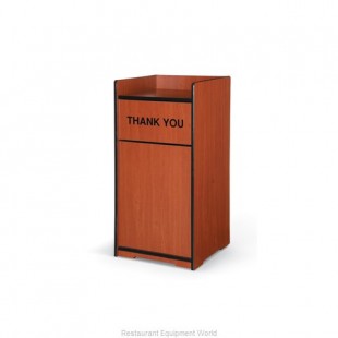 Vollrath 75726 23 Inch WCM Trash Receptacle with Thank You in Black