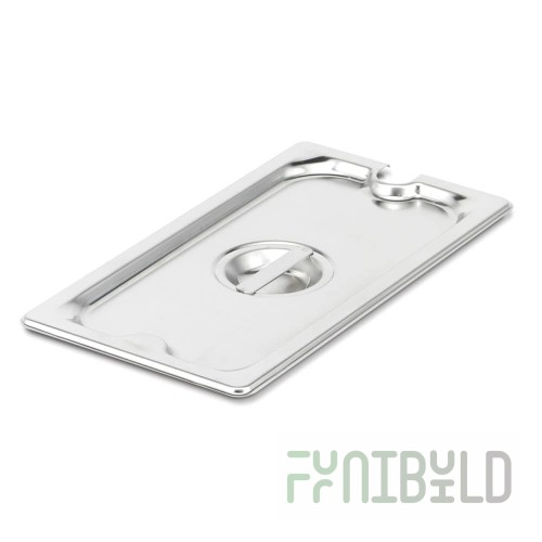 Vollrath 94900 1/9 GN Slotted Cover 22 Gauge Stainless Steel with Handle