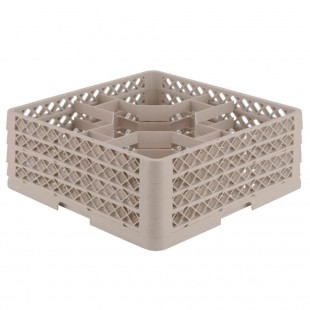 Vollrath TR13JJJJ-44 19-3/4 Inch Full Size Rack for Glassware with 12 Compartments