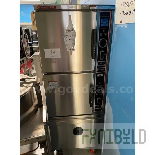 Crown Steam ETP-10G-CW 24 Inch Gas Convection Steamer Floor Model 84000 BTU