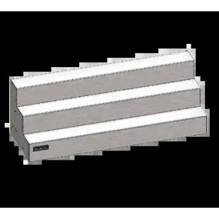 Perlick LMD3-48R-BL 48 Inch Lighted Merchandise Display 3-Tier Stainless Steel
