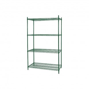 Nor-Lake SSG612-4 144 Inch Green-Kote Shelving Kit 4-tier Epoxy Coated Nor-Lake SSG612-4 144 Inch Green-Kote Shelving Kit 4-tier Epoxy Coated