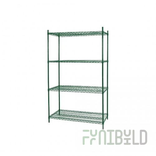 Nor-Lake SSG612-4 144 Inch Green-Kote Shelving Kit 4-tier Epoxy Coated