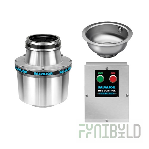Salvajor 200-CA-MSS-LD-P Disposer 6-1/2 Inch Diameter 2 Hp Motor with Cone Assembly