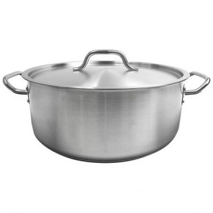 Thunder Group SLSBP4015 15 Quart Stainless Steel Brazier Pot with Lid Thunder Group SLSBP4015 15 Quart Stainless Steel Brazier Pot with Lid