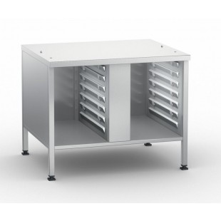 Rational 60.31.106 43-1/2 Inch Stainless Steel Mobile Oven Stand with 14 Rails Rational 60.31.106 43-1/2 Inch Stainless Steel Mobile Oven Stand with 14 Rails