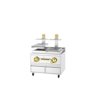 Josper Charcoal Ovens PVJ-50-2-1-CT The Double Josper Basque Grill On One Module PVJ-50-2-1 CT Has A Grilling Area Of 500 X 600 Mm (x2) And A Vertical Track Of 290 Mm. The Firing Up Time Is About 20 Minutes Josper Charcoal Ovens PVJ-50-2-1-CT The Double Josper Basque Grill On One Module PVJ-50-2-1 CT Has A Grilling Area Of 500 X 600 Mm (x2) And A Vertical Track Of 290 Mm. The Firing Up Time Is About 20 Minutes