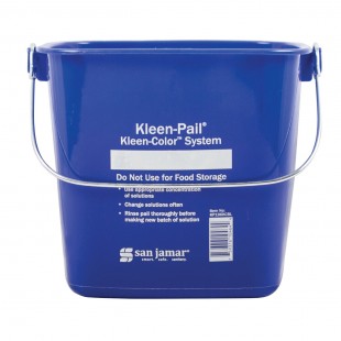 San Jamar KP196KCBL 6 Quart Bucket Ergonomic Handle Blue Plastic San Jamar KP196KCBL 6 Quart Bucket Ergonomic Handle Blue Plastic