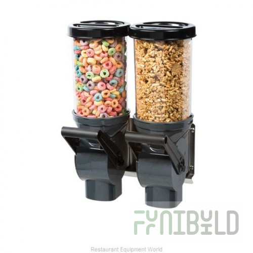 Server Products 88930 9.88 Inch Wall Mount Dry Cereal Dispenser Double with ADA Compliance