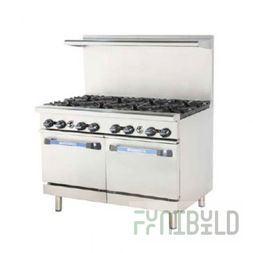Turbo Air TARG-36G2B_NAT 48 Inch Gas Radiance Restaurant Range with Griddle 2 Burner 32000 BTU