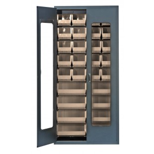 Quantum QSC-C240250CL 36 Inch Bin Cabinet with Clear Acrylic Door