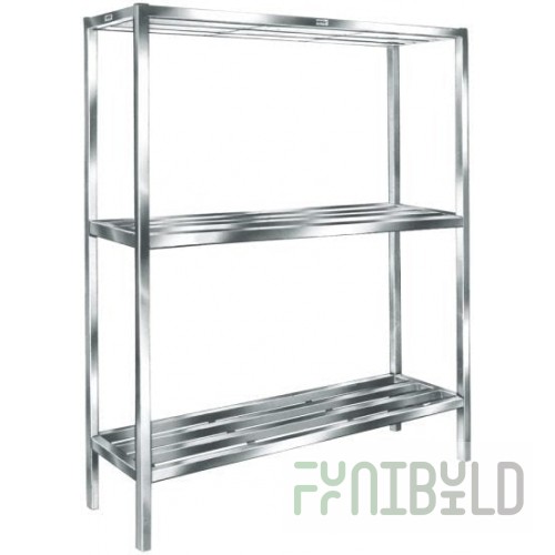 Winholt ALSCS-60-220 20 Inch Tubular Shelving Unit with 2 Shelves Aluminum