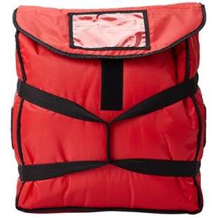 Rubbermaid FG9F3600RED 18 Inch Nylon Pizza Delivery Bag with Insulation Red