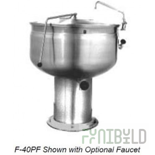 Market Forge F-60P 60 Gallon Kettle Direct Steam Pedestal Base Stainless Steel