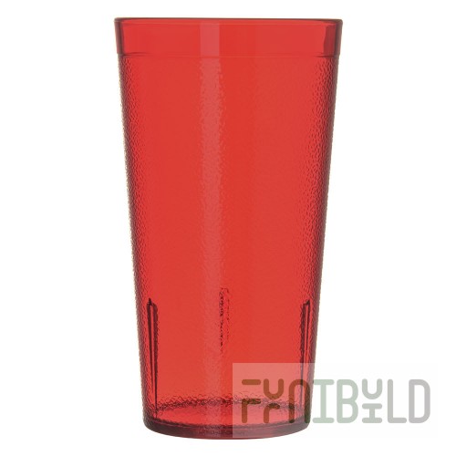 Carlisle 5116-210 16-1/2 Oz Stackable Tumbler Textured Polycarbonate Red