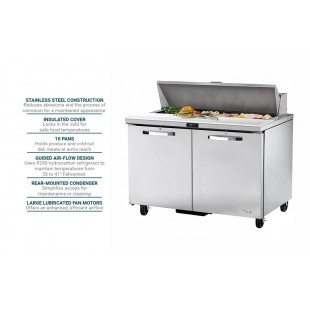 True Refrigeration TSSU-48-12-HC~SPEC3 48 Inch Commercial Sandwich Salad Unit with Stainless Steel