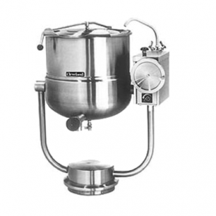 Cleveland KDP25T 25 Gallon Kettle Direct Steam Tilting Stainless Steel with Pedestal Base