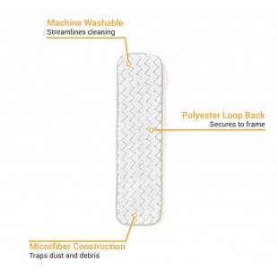 Rubbermaid FGQ41200WH00 18 Inch Microfiber Dry Room Pad White