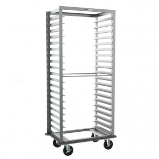 Metro RD33NA33 Bun Pan Rack Mobile 20 Pan Capacity Aluminum Gray Bumper Metro RD33NA33 Bun Pan Rack Mobile 20 Pan Capacity Aluminum Gray Bumper
