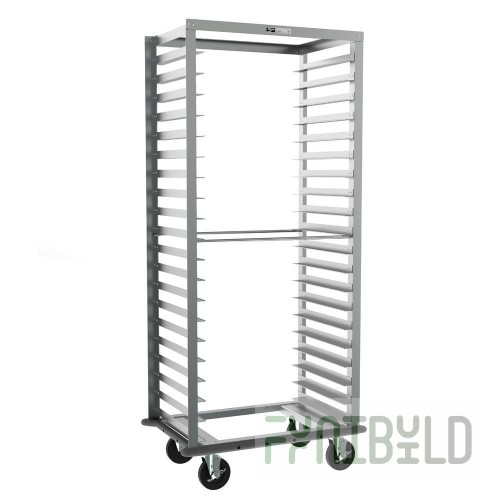 Metro RD33NA33 Bun Pan Rack Mobile 20 Pan Capacity Aluminum Gray Bumper