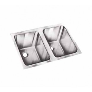 Vollrath 12102-1 14 Inch Weld-In Undermount Sink Two Compartment Stainless Steel